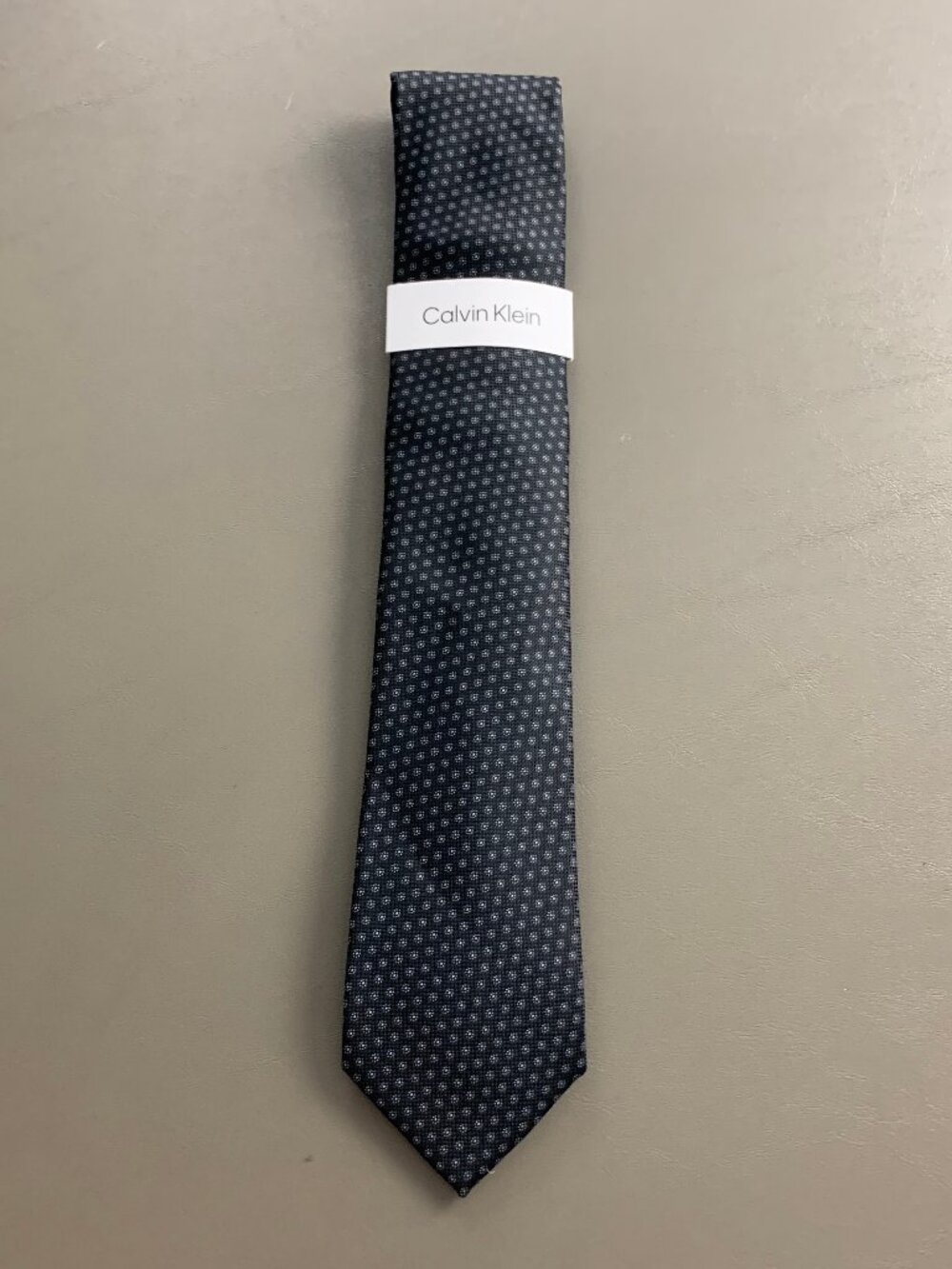 Calvin Klein Men's 3'' Polyester and Silk Neck Tie, Black Zella Medallion, OS